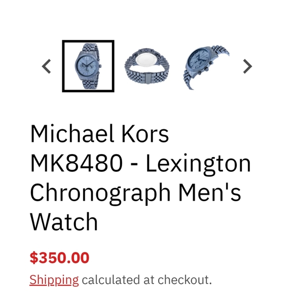 Michael Kors Men's Oversized Runway Watch, Navy Blue, NWT, MK8480 - Picture 8 of 9